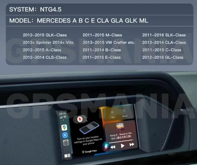 Mercedes Android Auto CarPlay NTG 4.5 C E CLA GLK SLK GLA