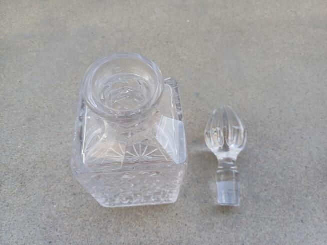 Karafka KRYSZTAŁ z 1980-stan doskonały (hand-made)-wys.25cm