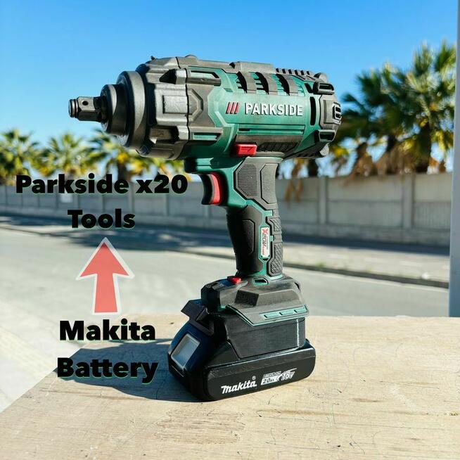 Adapter z bateri makity do Parkside