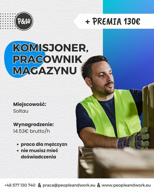Praca na magazynie w Niemczech OD ZARAZ