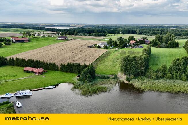 Działka z domem z linią brzegową Jeziorak!