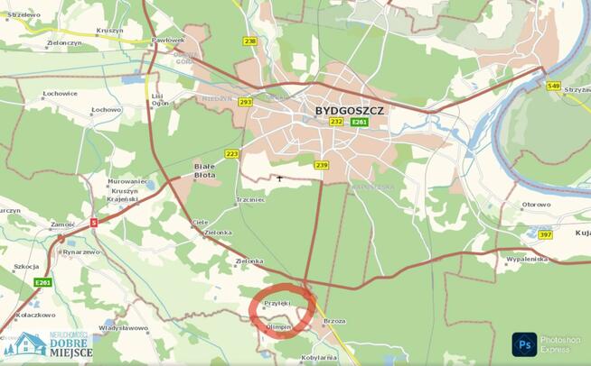 Działka budowlana Przyłęki gm. Białe Błota