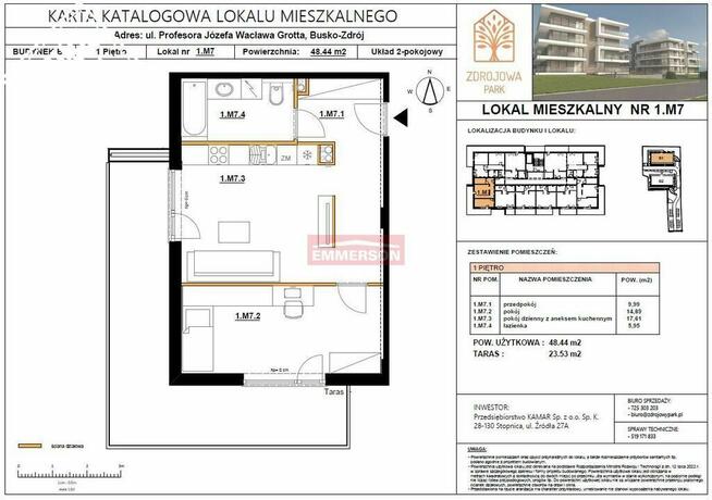 Promocja 2-pokojowe mieszkanie z dużym tarasem