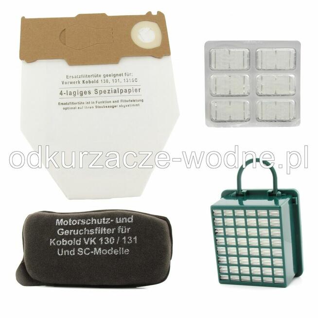 Vorwerk worki 6 sztuk Hepa filtr + filtr węglowy zestaw 8sz
