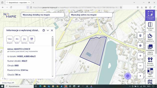 sprzedam działkę 3,54h- Łosice przy jeziorku Dojazd media