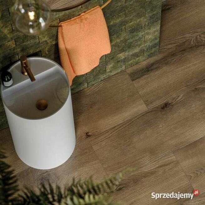 Gres drewnopodobny Taiga Brown matowy 120x20x1 cm