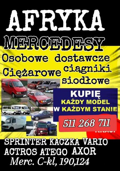 Skup aut Mercedesów Mercedes Sprinter Kaczka Actros Atego