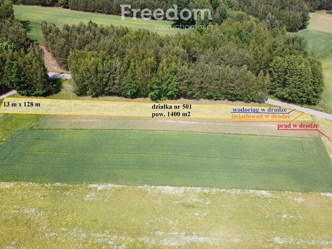 Działka budowlana/rekreacyjna 1400m2 Ostrownica