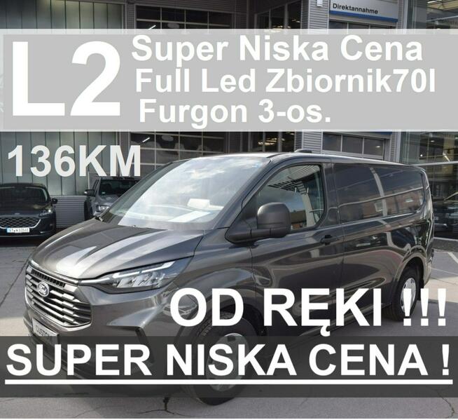 Ford Transit Custom L2 136KM Full Led Zabudowa Paki Kamera Niska cena ! 1621zł Od ręki !!