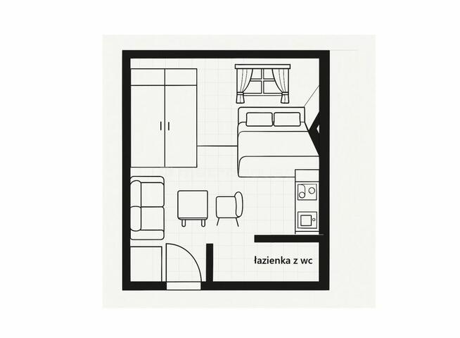 Studio na poddaszu, Dąbrowskiego, Stare Podgórze