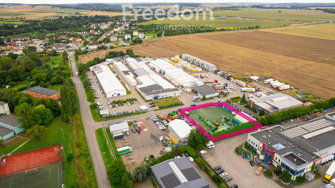 Plac, hala magazynowa, pom. soc.-biur. w Rusocinie