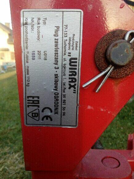 Sprzedam pług 3 podorywkowy nowy wirax