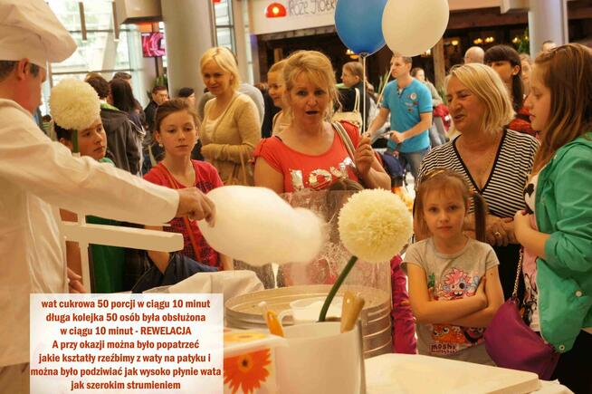 Maszyna do waty cukrowej Części Wata cukrowa Patyki Barwniki