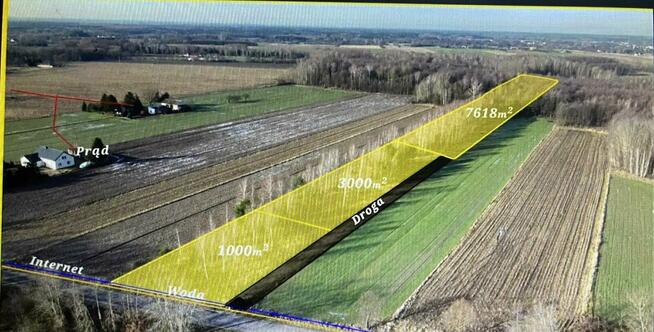 Duża działka z warunkami zabudowy na 5 domów w otulinie lasó