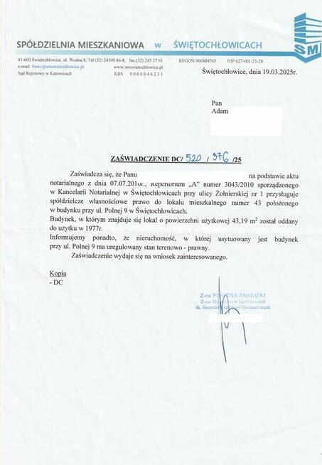 Świętochłowice Polna 9 /43 .Sprzedam mieszkanie 2 pokoje