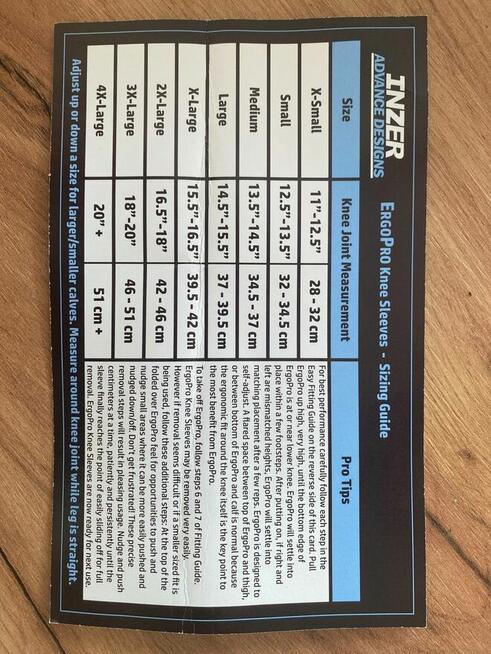 Opaski na kolana Rozmiar M INZER ErgoPro