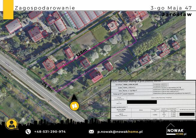 Munina / Jarosław – działka 2800 m² z domem i MPZP