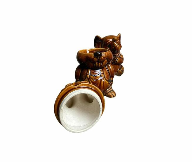 Komplet 3 pojemników ceramicznych PRL, retro dekoracja