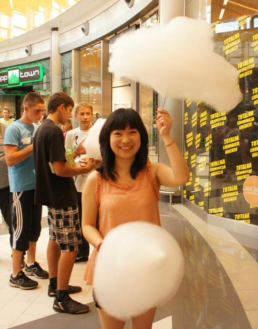 Maszyna do waty cukrowej Części Wata cukrowa Patyki Barwniki