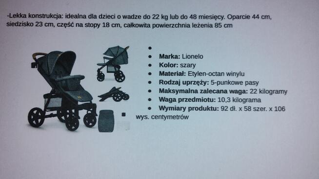 WOZEK SPACEROWY LIONELLO ANNET PLUS