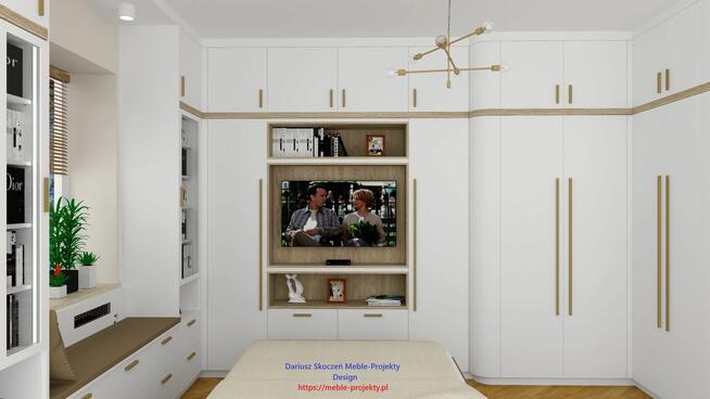 Meble na wymiar, Warszawa - projekt 3D, wykonanie