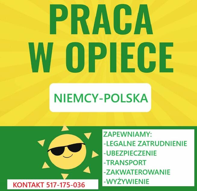 PRACA - OSTOŁĘKA - opiekun seniora - od zaraz