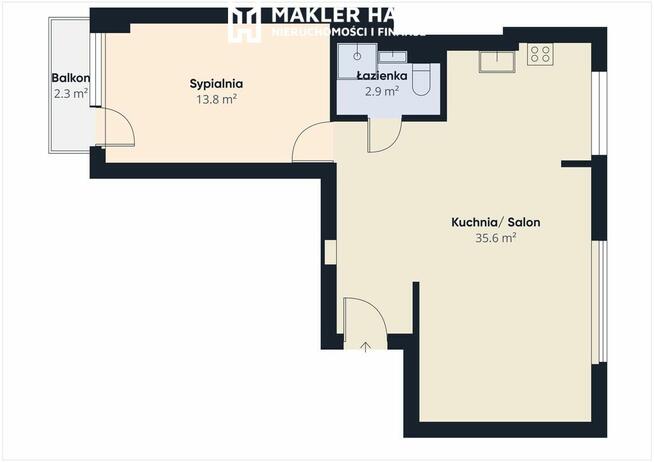 Mieszkanie w centrum 52 m2 - I piętro