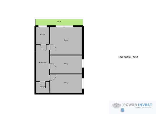3 pok., oddzielna kuchnia, BEZ WKŁADU WŁASNEGO