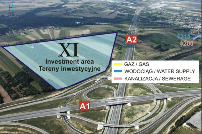 Działka inwestycyjna Stryków,