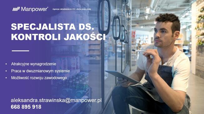 Praca jako Specjalista ds. Jakości