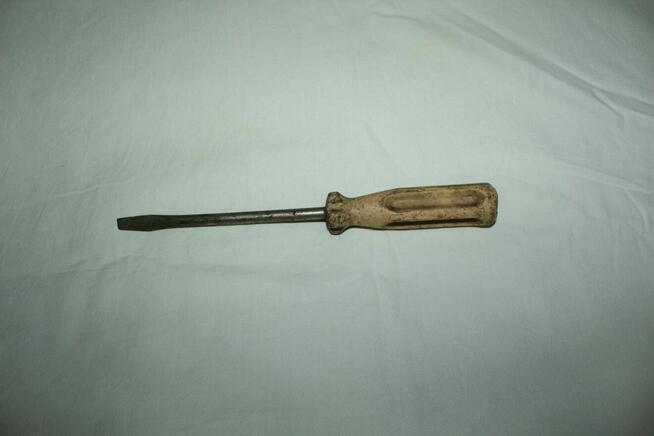 Śrubokręt biały 25 cm czasy PRL