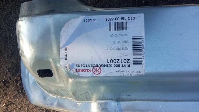 Progi zewnętrzne prawe i lewe Fiat 500