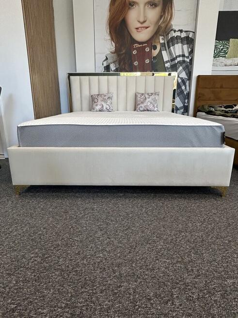 Łóżko tapicerowane 160x200 z pojemnikiem bocznym