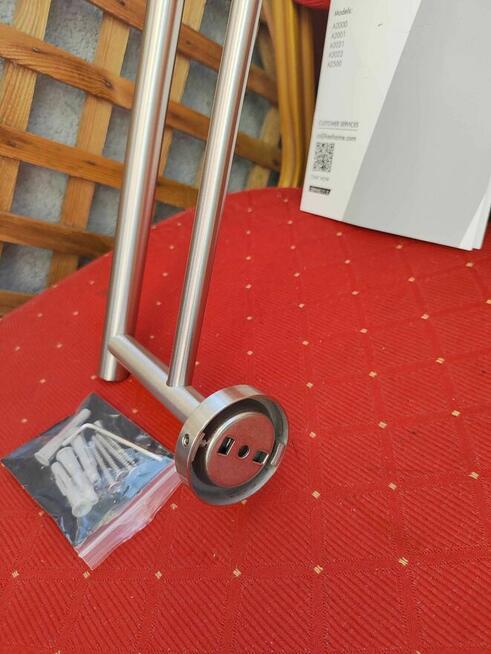 Wieszak Srebrny Stal nierdzewna Ręczniki Łazienkowy ścienny