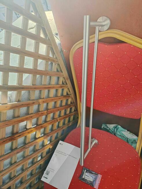 Wieszak Srebrny Stal nierdzewna Ręczniki Łazienkowy ścienny