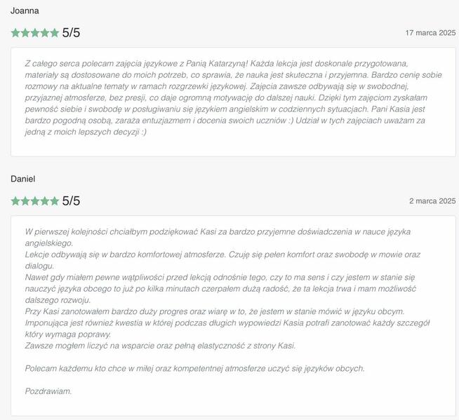 Angielski z Poliglotką - zajęcia indywidualne, lekcje
