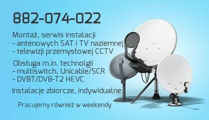 Montaż, serwis anten satelitarnych i TV naziemnej