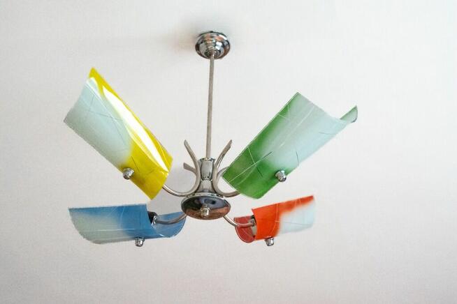 Żyrandol lata 60 New Look Pop-Art Mid-Century Vintage PRL