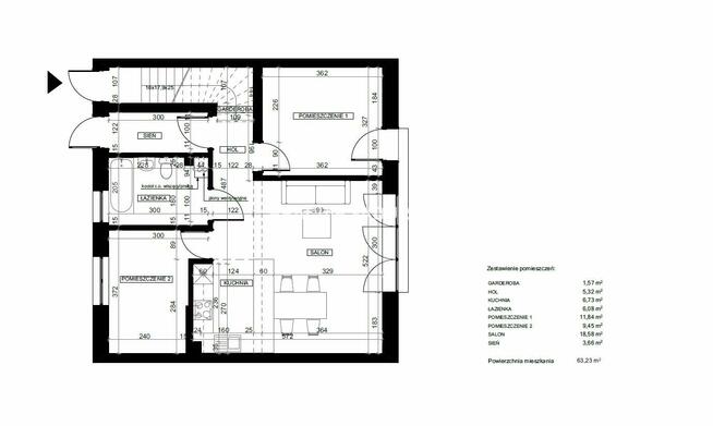 Mieszkanie Kokotów gm. Wieliczka