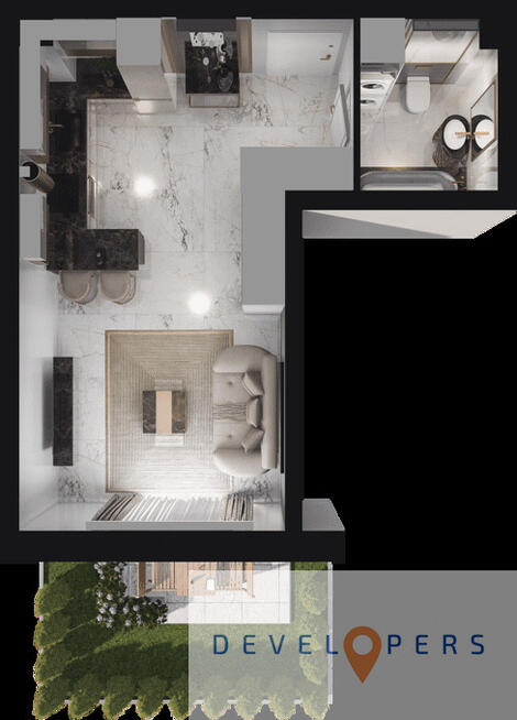 Nowa kawalerka z ogródkiem blisko centrum