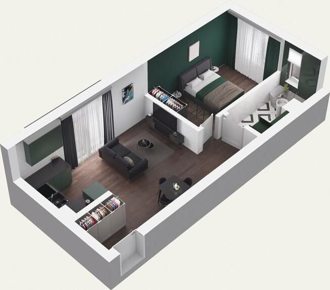 Makowskie Zacisze - apartament 7A, pow. 40,6 m2