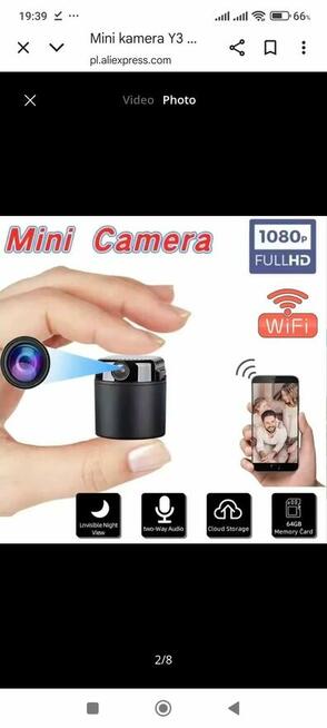 Kamera WiFi Onf-y3 do monitoringu 1080P HD mini Szpiegowska