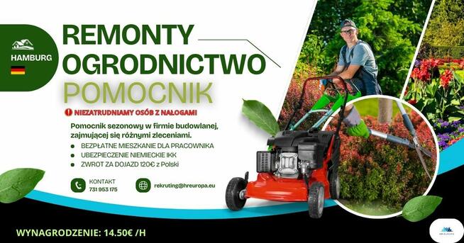 Pracownik ogrodniczy w Niemczech