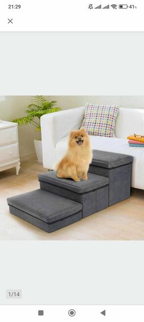 Schody Dla Psa Zwierząt Pufa schowkiem Schodki Podest Rampa