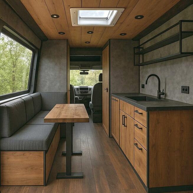 Wyposażenie meble do kampera na wymiar - food truck