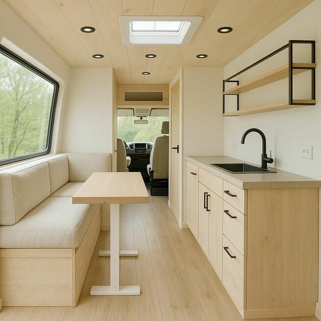 Wyposażenie meble do kampera na wymiar - food truck