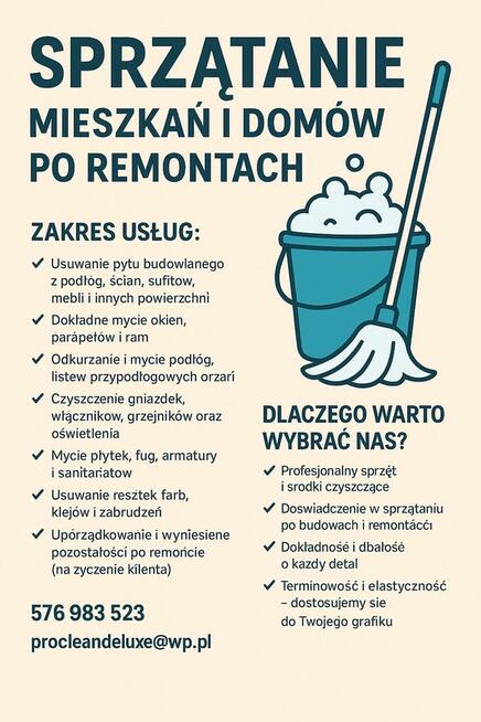 Profesjonalne sprzątanie mieszkań i domów