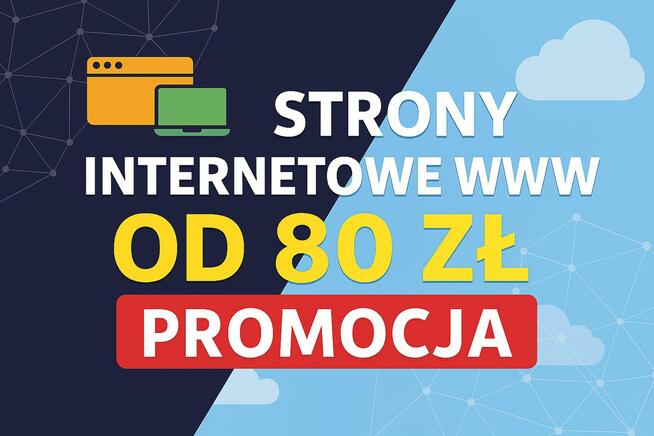 Proste STRONY INTERNETOWE już od 80 ZŁ