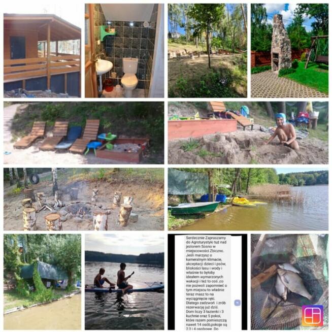 Agroturystyka z linią brzegową dom pokoje domki