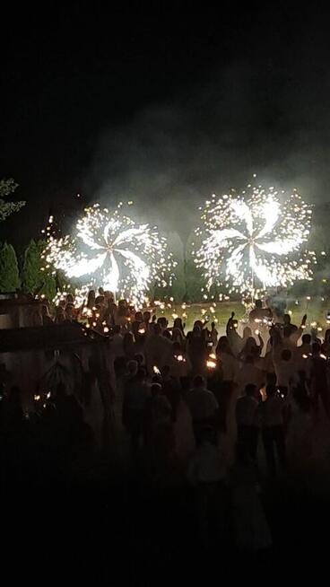 Foto-budka 360⁰ ciężki dym oraz wiatraki iskier